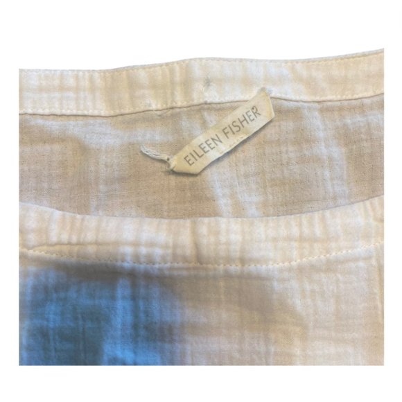 Eileen Fisher White Linen Shift Dress - Picture 3 of 3